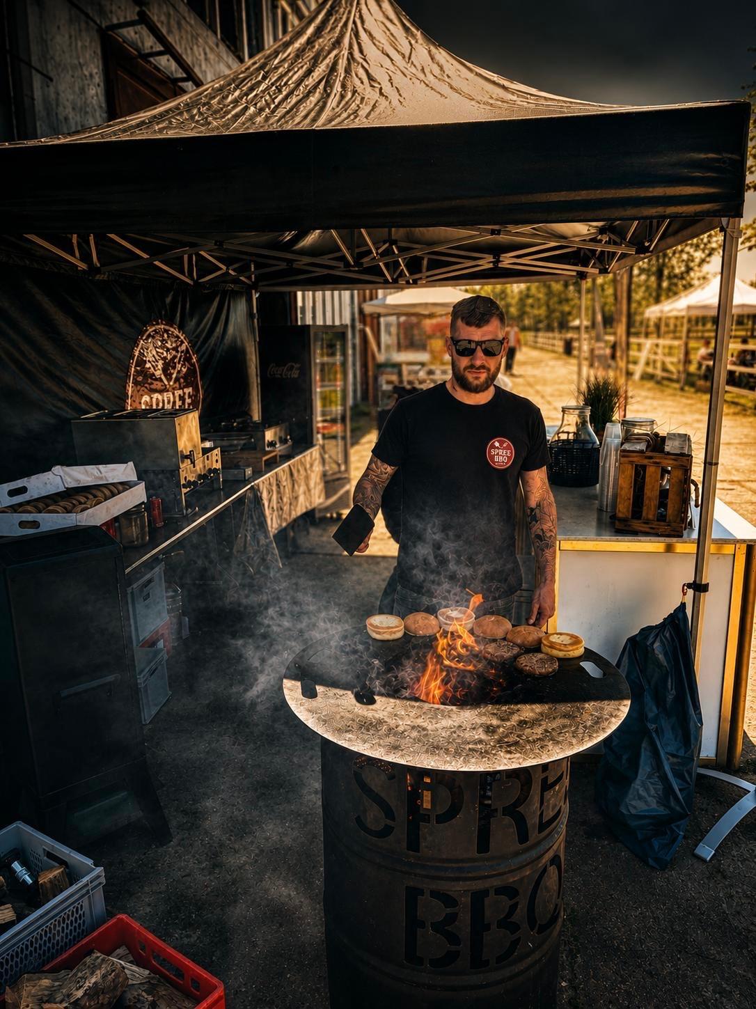 Inhaber am Grill